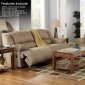 Mocha Microfiber Fabric Modern Motion Sofa and Loveseat Set