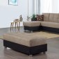 Maryland Sectional Sofa Convertible in Brown Fabric by Empire