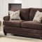 Elena 9729 Sofa by Homelegance in Chocolate Fabric w/Options