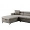 Dayna Sectional Sofa Convertible CM6292 in Gray Leatherette