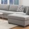 Cyclamen Sectional Sofa 53105 in Gray Linen by Acme w/Options