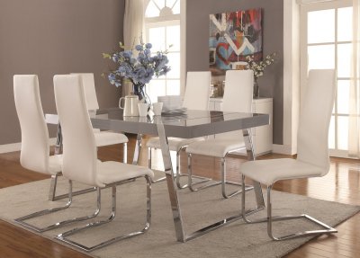 Giovanni Dining Table 106011 by Coaster w/Grey Top & Options