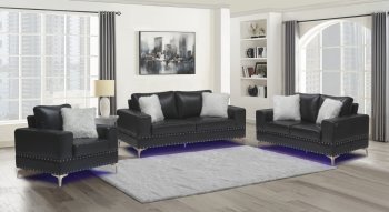 U98 Sofa & Loveseat Set in Charcoal by Global w/Options [GFS-U98 Charcoal]