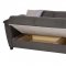 Aspen Rainbow Dark Grey Sofa Bed in Fabric by Sunset w/Options