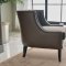 Hames Accent Chair in Brown Fabric by Bellona