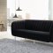 Willow Sofa 687 in Black Velvet Fabric by Meridian w/Options