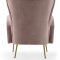 Opera Accent Chair 532 in Pink Velvet Fabric by Meridian