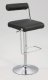 Black Leatherette Seat Modern Set of 2 Barstool w/Chrome Base