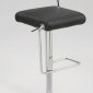 Black Leatherette Seat Modern Set of 2 Barstool w/Chrome Base