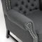 Sussex Sofa in Dark Gray Fabric by Wholesale Interiors w/Options