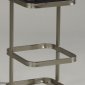 Black Vinyl & Nickel Plated Metal Frame Set of 2 Barstools