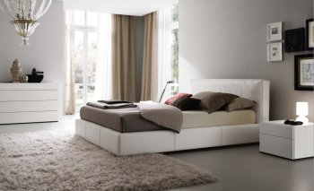 Touch White Bedroom by Rossetto w/Optional Casegoods [Rossetto-Touch White]