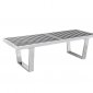 Inwood Bench NB48SS in Stainless Steel by LeisureMod w/Options