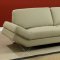 Taupe Full Bonded Leather Modern Sectional Sofa w/Metal Legs