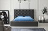 Landmark Upholstered Bed B301 in Medium Gray Fabric