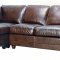 Havana Full Italian Leather Classic Sectional Sofa w/Rolled Arms