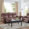 Roycroft Motion Sofa in Pecan Leather-Look Fabric by NCFurniture