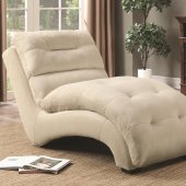 550347 Chaise in Tan Microfiber Fabric by Coaster