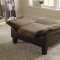 Microfiber & Vinyl Two-Tone Modern Sofa Bed w/Optional Chairs