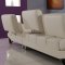 U1350 Sectional Sofa in Off-White Bonded Leather by Global