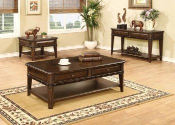 704258 Coffee Table in Dull Black by Coaster w/Options [CRCT-704258]