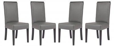 Elroy Set of 4 Dining Chairs EV17GR in Grey by LeisureMod