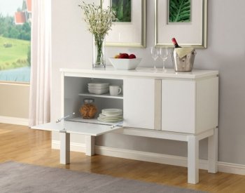 CM3176WH-SV Lamia Server in White High Gloss Lacquer [FABU-CM3176WH-SV Lamia I]