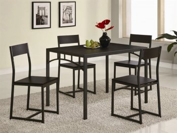 Deep Cappuccino Finish Modern 5Pc Dinette Set [CRDS-120569]