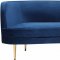 Vivian Sofa 694 in Navy Velvet Fabric by Meridian w/Options