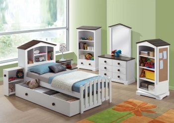 30215 Docila Kids Bedroom in White & Chocolate by Acme [AMKB-30215 Docila]