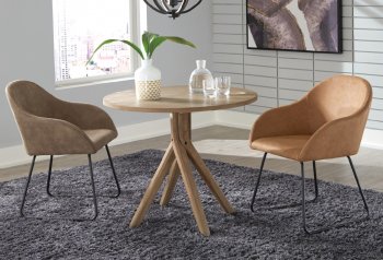 Arcadia 3Pc Dinette Set 192531 in Greige by Coaster w/Options [CRDS-192531-Arcadia]