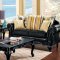 Thelon SM7605 Sofa in Black Leatherette & Fabric w/Options