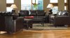 Riley Sofa & Loveseat in Chocolate Leather w/Options