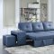 Strophios Sectional Sofa 54650 in Blue Fabric by Acme