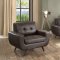 Deryn Sofa & Loveseat Set 8327DBR in Dark Brown by Homelegance