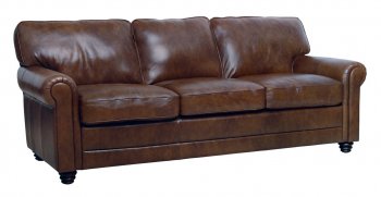 Andrew Sofa & Loveseat Set in Havana Full Italian Leather [LKS-ANDREW-2511Havana]