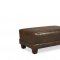 Fabric & Bycast Leather Traditional Living Room Sofa w/Ottoman