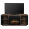 Arlo Electric Fireplace Media Console Walnut by Dimplex w/Logs