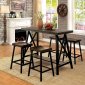 Lainey Counter Ht Dinette 5Pc Set CM3415PT in Weathered Oak