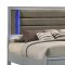 Tanya Bedroom 4Pc Set in Silver w/King Bed