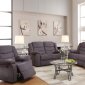 Jacinta Motion Sofa in Gray Velvet by Acme w/Options