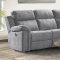 Thomas Power Motion Sectional Sofa in Gray Fabric by Klaussner