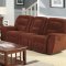 Raisin Microfiber Modern Reclining Livng Room Sofa w/Options