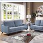 Maxime Sofa & Loveseat Set CM6971BL -Light Blue Fabric w/Options