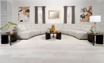 Charlotte Sectional Sofa 8Pc 551300 Ivory Fabic Coaster [CRSS-551300 Charlotte]