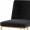 Heidi Dining Chair 776 Set of 2 Black Velvet Fabric by Meridian