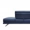 Spazio Sectional Sofa in Blue Full Leather by VIG