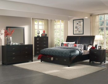 2149 Lindley Bedroom in Ebony by Homelegance w/Options [HEBS-2149 Lindley]