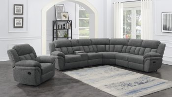 Bahrain Motion Sectional Sofa 609540 Charcoal Fabric by Coaster [CRSS-609540 Bahrain]