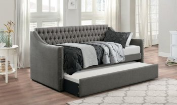 Tulney Daybed w/Trundle 4966DG in Dark Gray by Homelegance [HEKB-4966GD-Tulney Gray]